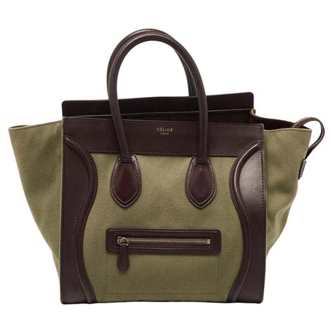 celine khaki canvas bag|Celine canvas tote bag.